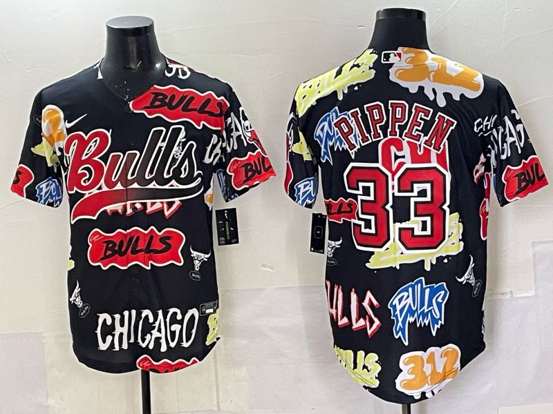 Men Chicago Bulls Nike #33 Pippen black NBA 2025 Jersey style 031->chicago bulls->NBA Jersey